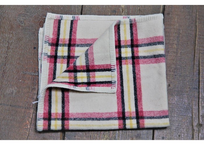 Gender neutral baby blanket. Plum, Cream & Charcoal BB06